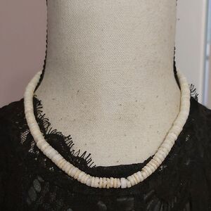 Natural White Shell Heishi Beads Hawaiian Surfers Necklace
